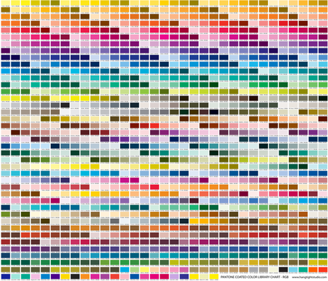 pantone tcx color chart